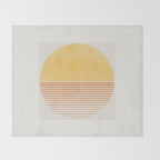 Retro Sunrise No 1  Throw Blanket Gallery Image 2