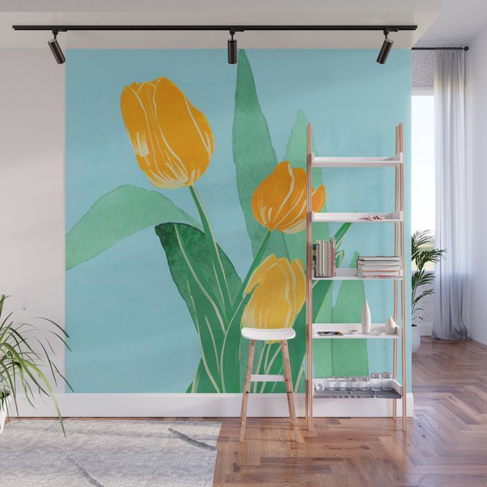 Modern Art Flowers 20 Wall Mural Gallery Image 1