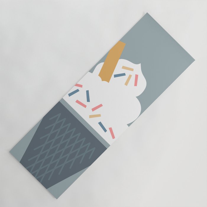 Ice Cream (Blue) Yoga Mat Gallery Image 1