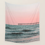 Pink Ocean Wall Tapestry Gallery Image 4