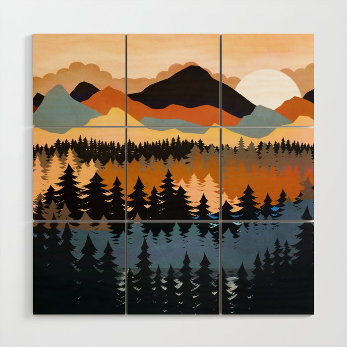 Colors of a Mountain View Wood Wall Art Gallery Image 1