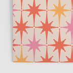 Midcentury Modern Atomic Starburst Pattern Pink Orange Poster Gallery Image 3