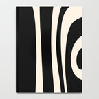 Tiki Minimalist Mid-Century Modern Abstract Pattern Black and Almond Cream Notebook Gallery Image 4