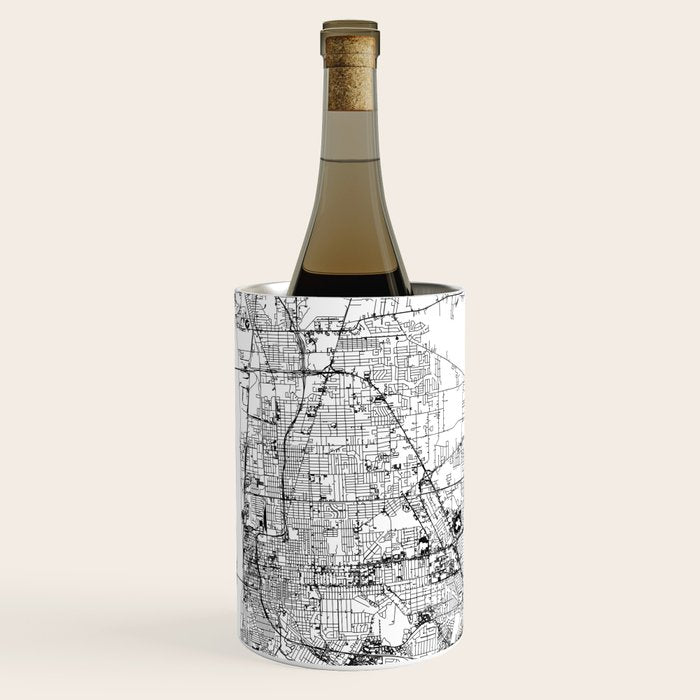 Baton Rouge White Map Wine Chiller Gallery Image 1