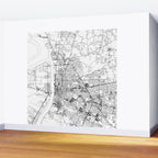 Baton Rouge White Map Wall Mural Gallery Image 2