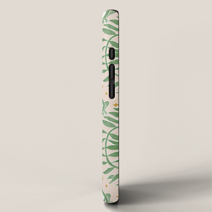 Froggie Ogee - green and blush iPhone Case Gallery Image 2