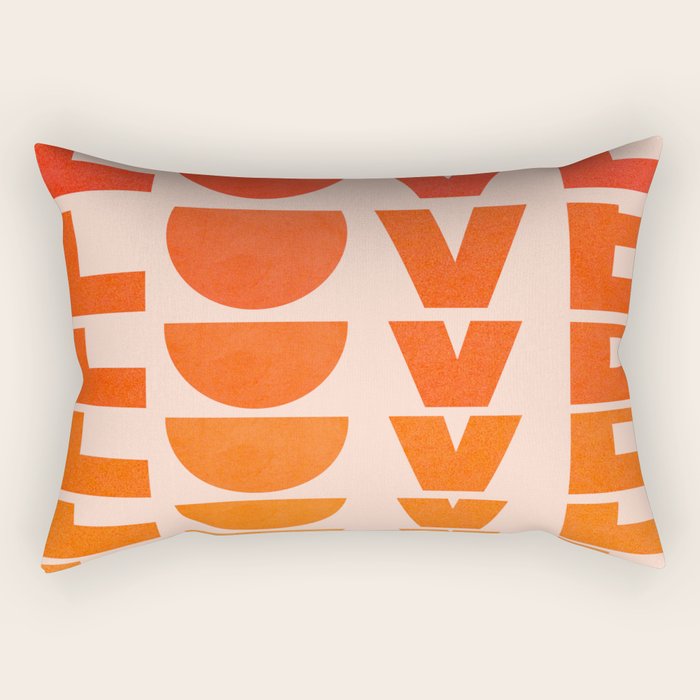 Abstraction_LOVE_SUNSET_Minimalism_001 Rectangular Pillow Gallery Image 2