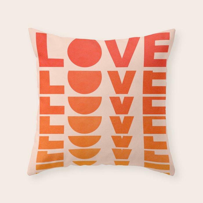 Abstraction_LOVE_SUNSET_Minimalism_001 Throw Pillow Gallery Image 1