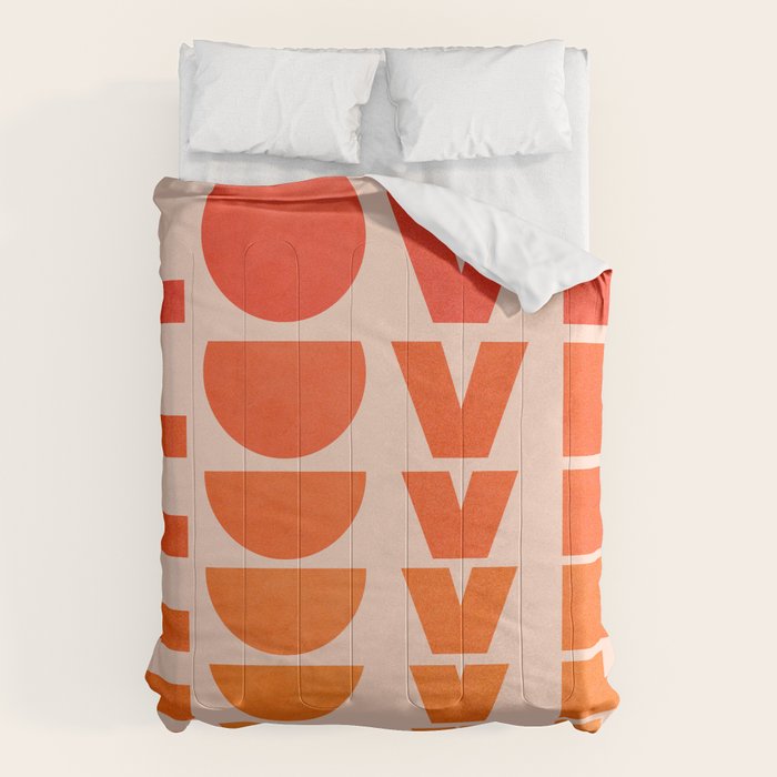 Abstraction_LOVE_SUNSET_Minimalism_001 Comforter Gallery Image 1