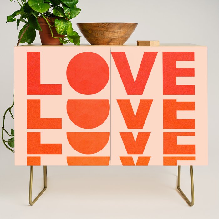 Abstraction_LOVE_SUNSET_Minimalism_001 Credenza Gallery Image 1