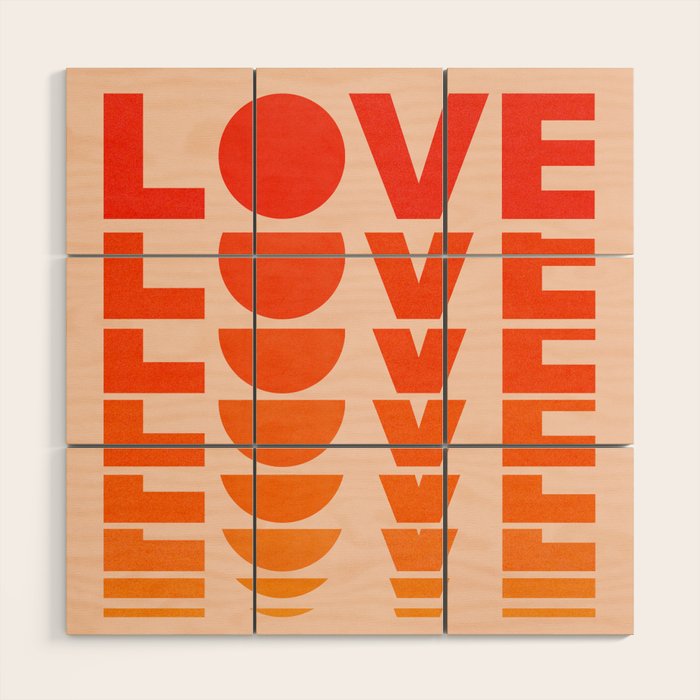 Abstraction_LOVE_SUNSET_Minimalism_001 Wood Wall Art Gallery Image 1