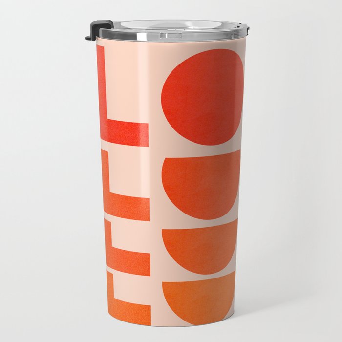 Abstraction_LOVE_SUNSET_Minimalism_001 Travel Mug Gallery Image 3