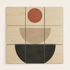 Geometric Modern Art 30 Wood Wall Art Gallery Image 1
