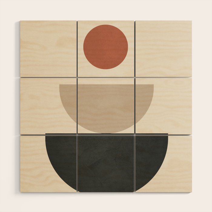 Geometric Modern Art 30 Wood Wall Art Gallery Image 1