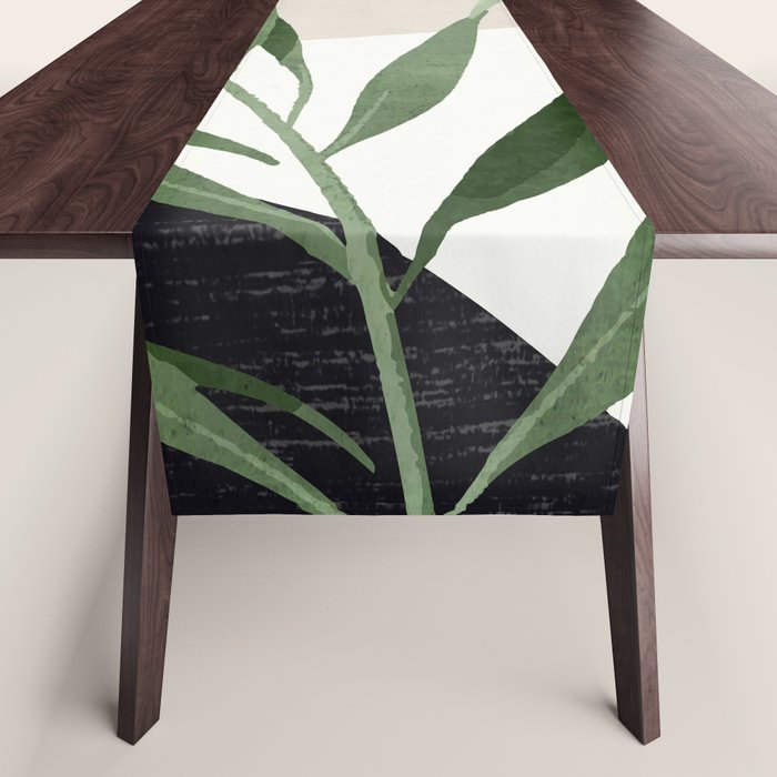 Abstract Art Tropical Leaves 72 Table Runner Gallery Image 1