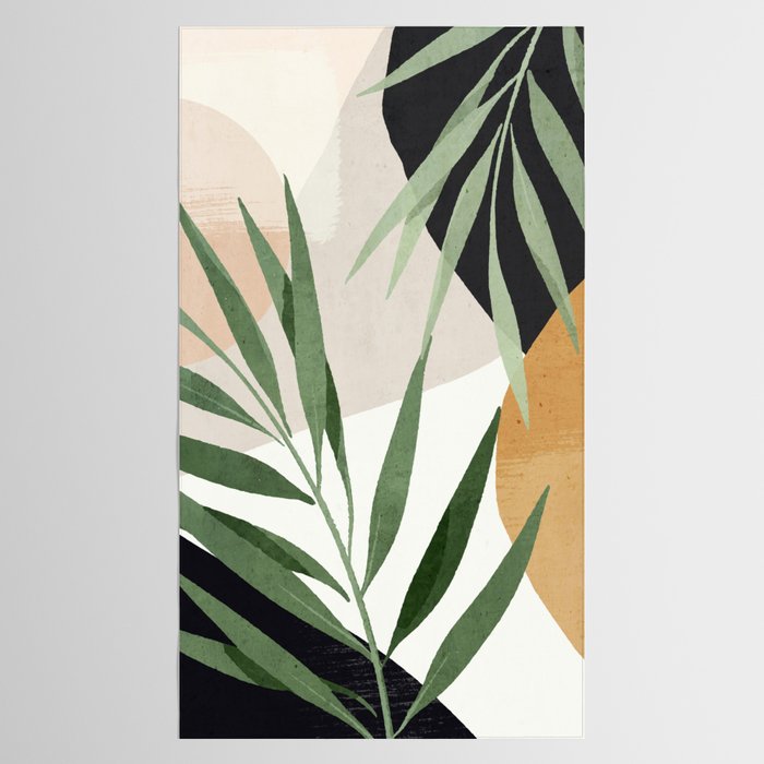 Abstract Art Tropical Leaves 72 Tablecloth Gallery Image 2