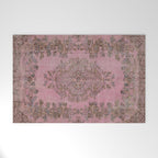 pink oriental vintage carpet Welcome Mat Gallery Image 1