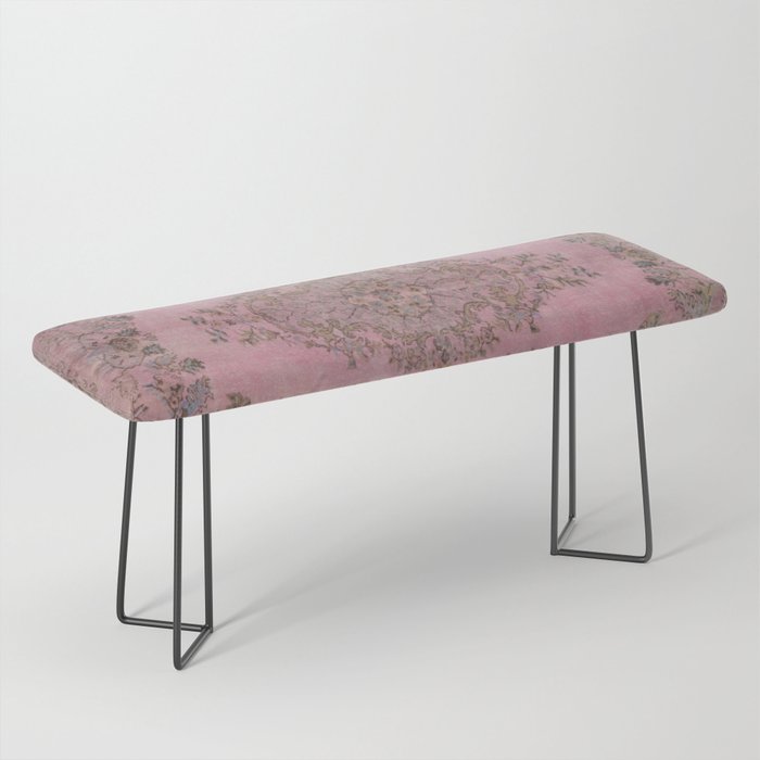 pink oriental vintage carpet Bench Gallery Image 1