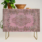 pink oriental vintage carpet Credenza Gallery Image 1