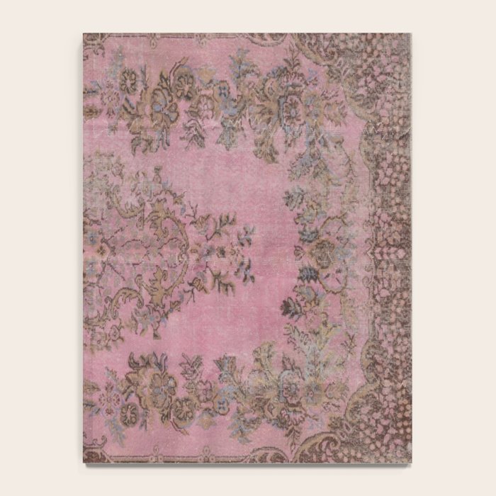 pink oriental vintage carpet Notebook Gallery Image 4