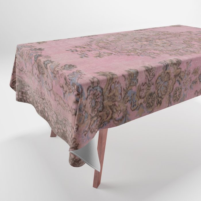 pink oriental vintage carpet Tablecloth Gallery Image 1
