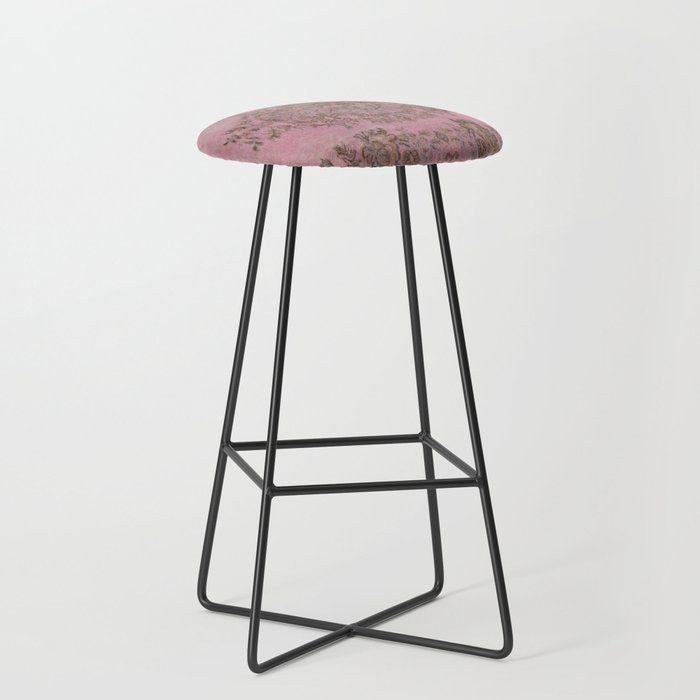 pink oriental vintage carpet Stool Gallery Image 1