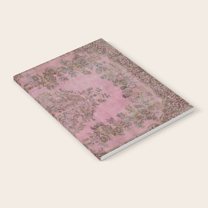 pink oriental vintage carpet Notebook Gallery Image 1