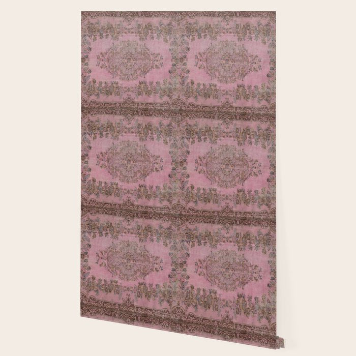 pink oriental vintage carpet Wallpaper Gallery Image 2