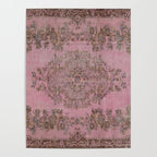 pink oriental vintage carpet Poster Gallery Image 4