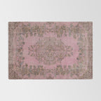 pink oriental vintage carpet Rug Gallery Image 2