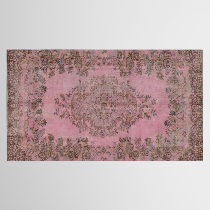 pink oriental vintage carpet Tablecloth Gallery Image 2