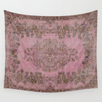 pink oriental vintage carpet Wall Tapestry Gallery Image 4