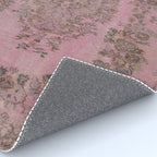 pink oriental vintage carpet Rug Gallery Image 4