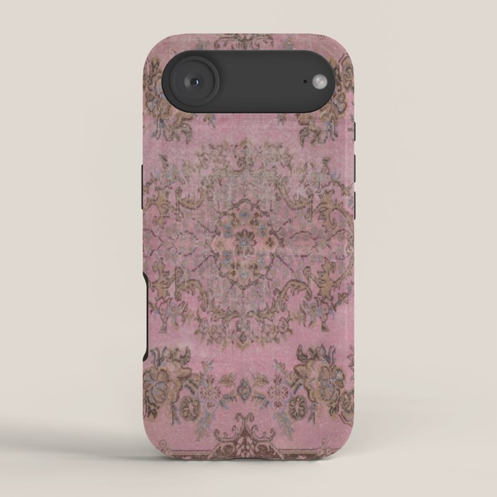 pink oriental vintage carpet iPhone Case Gallery Image 2