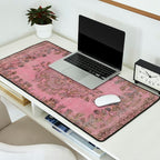 pink oriental vintage carpet Desk Mat Gallery Image 2