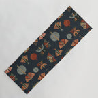 moths butterflies fall mid mod 1 Yoga Mat Gallery Image 1