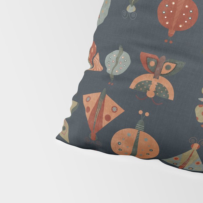 moths butterflies fall mid mod 1 Pillow Sham Gallery Image 4