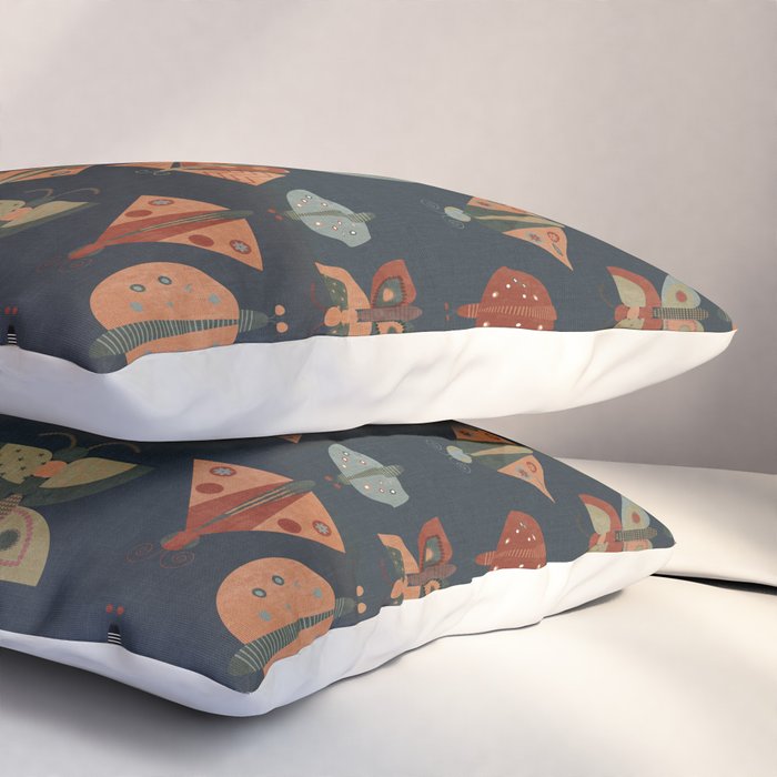 moths butterflies fall mid mod 1 Pillow Sham Gallery Image 3