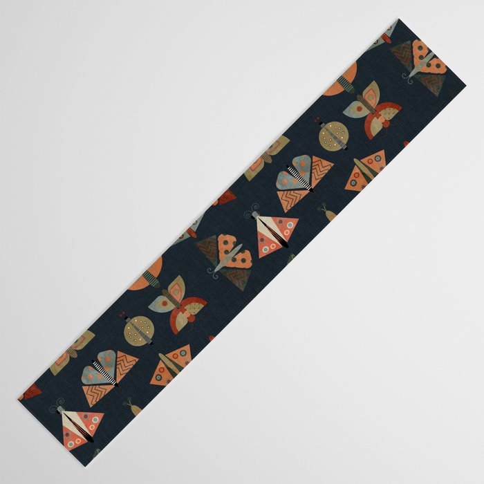 moths butterflies fall mid mod 1 Table Runner Gallery Image 3