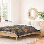 moths butterflies fall mid mod 1 Duvet Cover Gallery Image 2