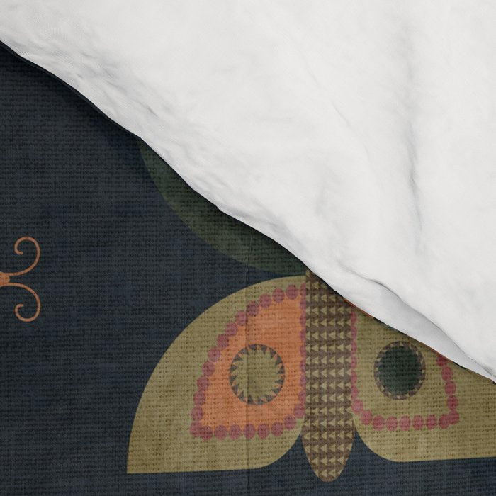 moths butterflies fall mid mod 1 Comforter Gallery Image 4