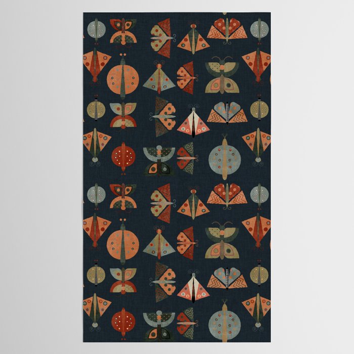 moths butterflies fall mid mod 1 Tablecloth Gallery Image 2