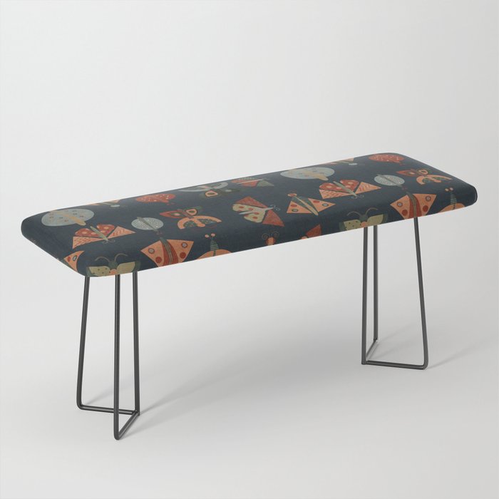 moths butterflies fall mid mod 1 Bench Gallery Image 1