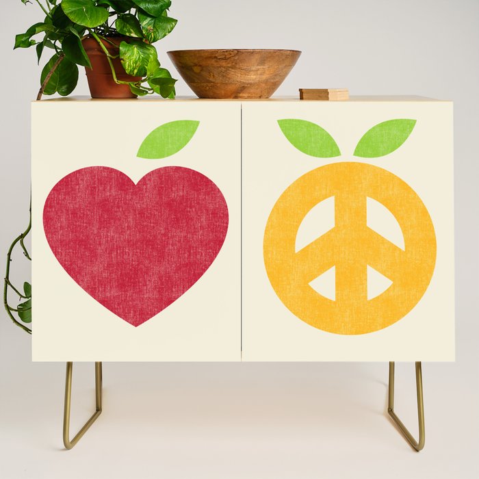 Apple and Orange - Love and Peace Credenza Gallery Image 1