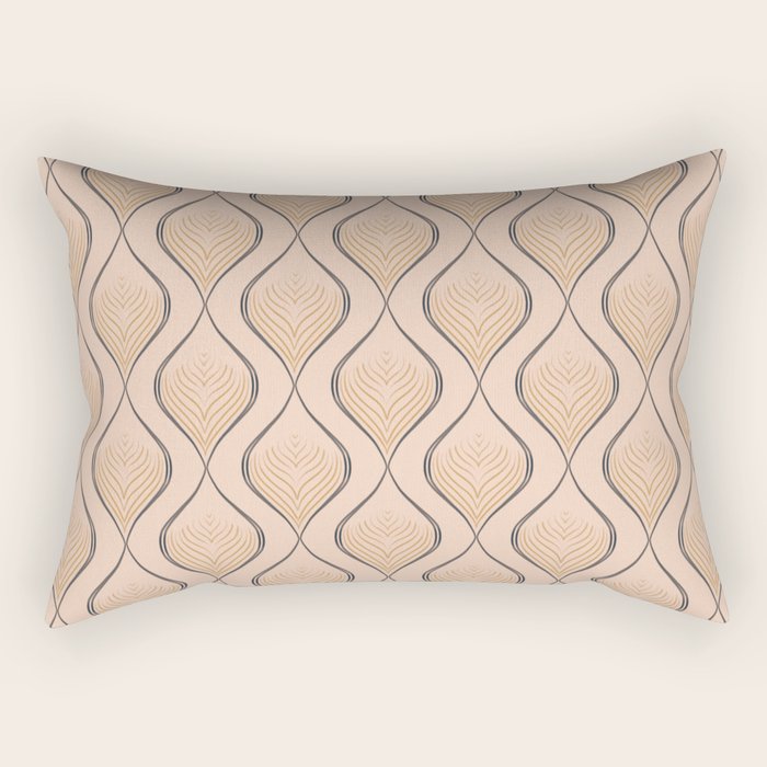Golden Blossom Rectangular Pillow Gallery Image 1