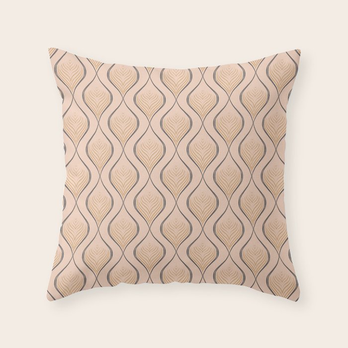 Golden Blossom Throw Pillow Gallery Image 1
