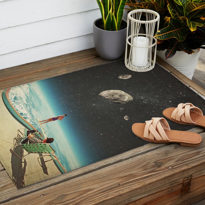 Summer with a Chance of Asteroids Outdoor Rug Gallery Image 2