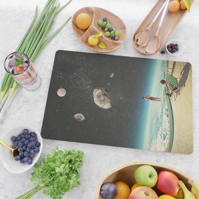 Summer with a Chance of Asteroids Cutting Board Gallery Image 2