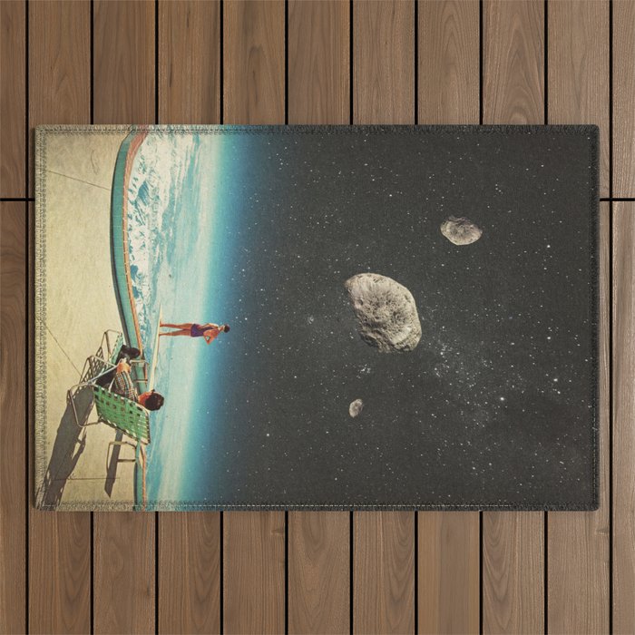 Summer with a Chance of Asteroids Outdoor Rug Gallery Image 1