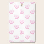Pink love heart candy pattern Cutting Board Gallery Image 1